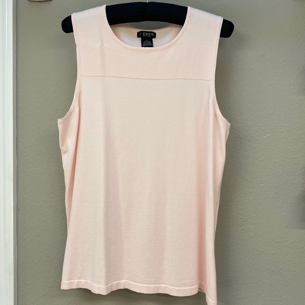 J’Envie New York, Large, light pink sleeveless sweater